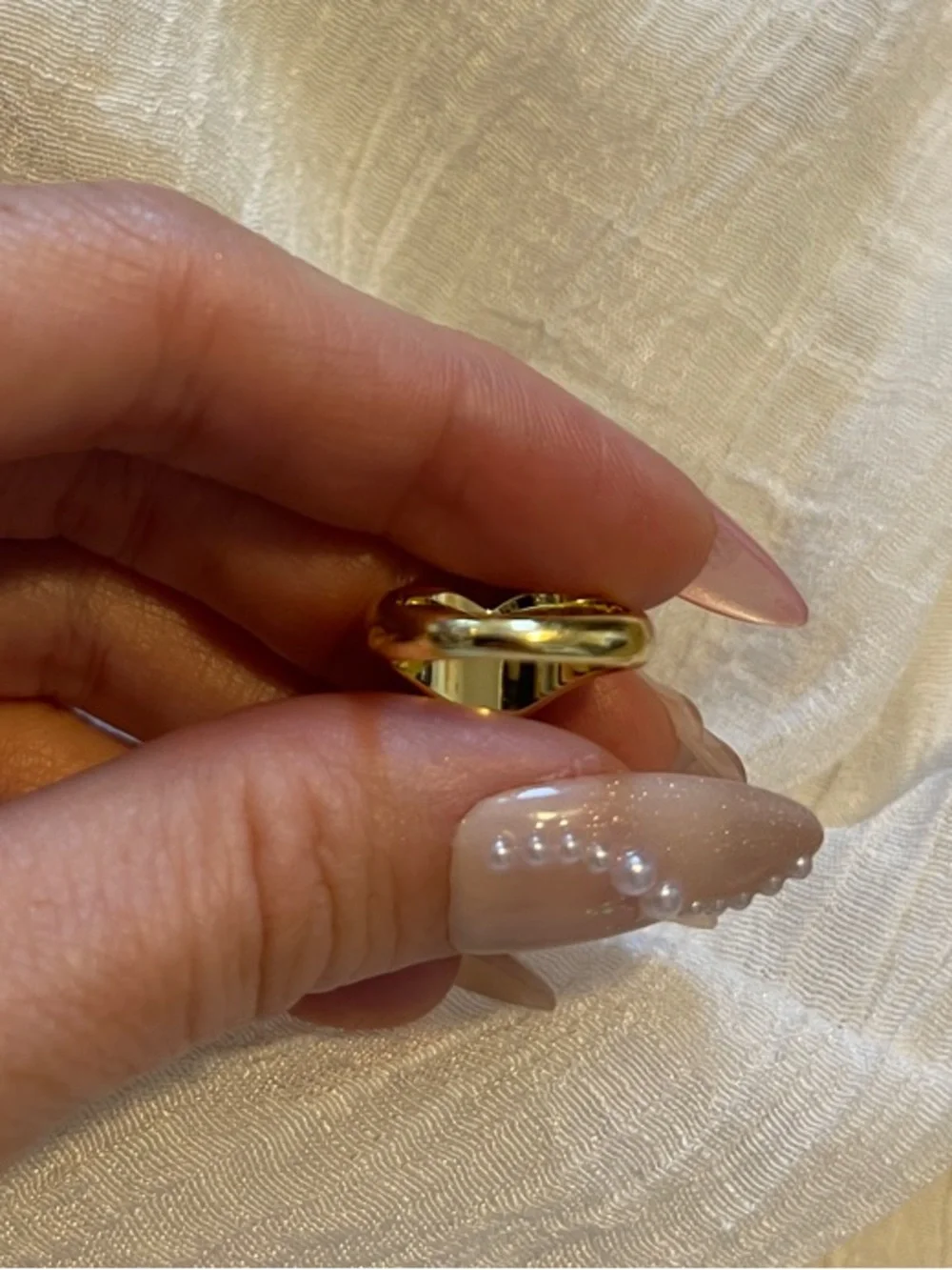 Gorjana Gold Heart Signet Pinkie Ring